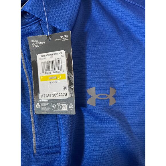 Under Armour Men's UA Tech™ Polo in Royal Graphite Size M - Picture 3 of 3